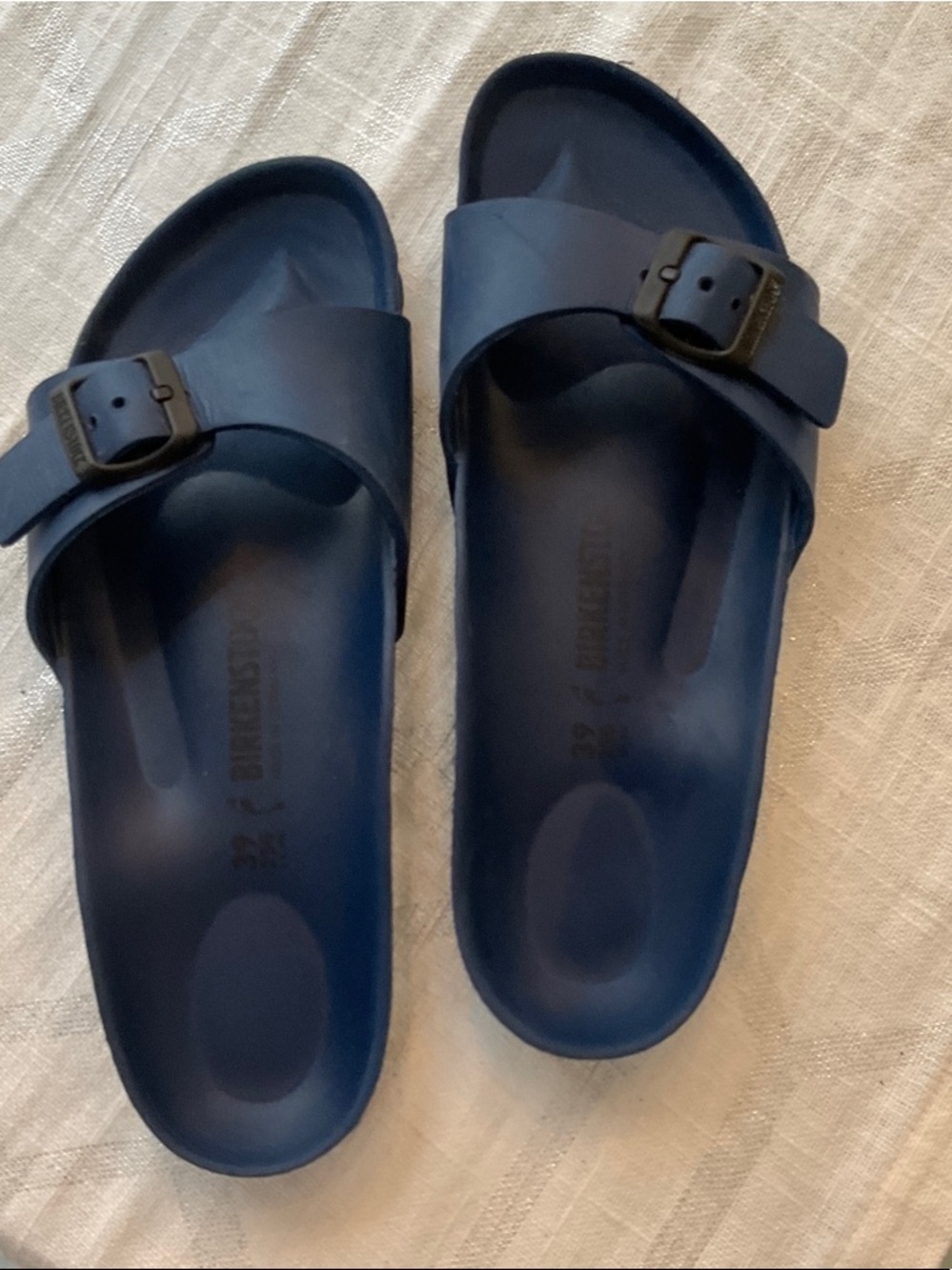 Birkenstock Navy Blue EVA Single Strap Sandals